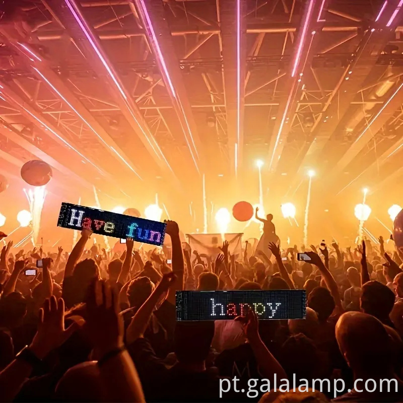 Exibição de LED flexível para festivais, lojas e festas